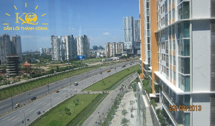   View nhìn ra xa lộ Hà Nội của cả tòa nhà cho thuê văn phòng quận 2|