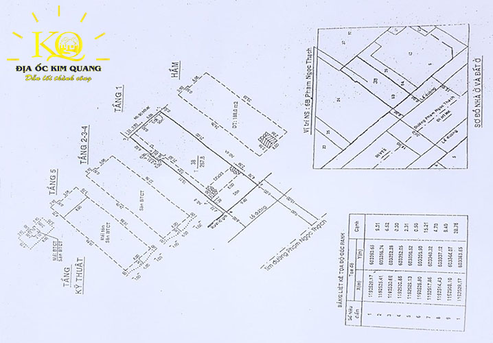 Layout tổng thể nguyên tòa nhà văn phòng cho thuê đường Phạm Ngọc Thạch quận 3 