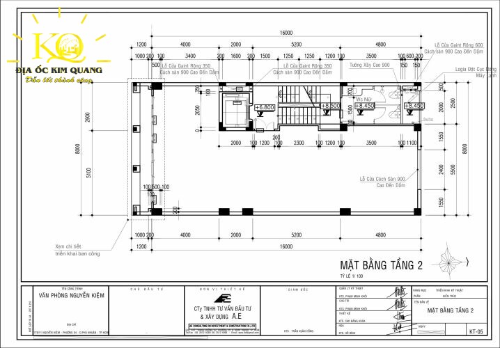 Layout văn phòng NK Building