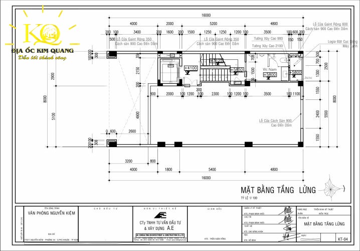 Layout văn phòng NK Building