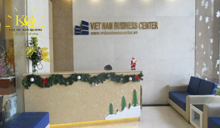 Quầy lễ tân tòa nhà Vietnam Business Center