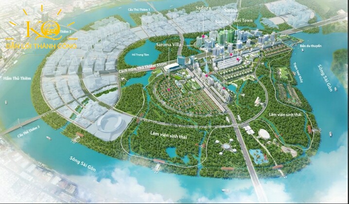 Cho thuê văn phòng quận 2 Thaco Sala toàn cảnh dự án | Địa Ốc Kim Quang cho-thue-van-phong-quan-2-thaco-sala-0-phoi-canh-tong-the-dia-oc-kim-quang