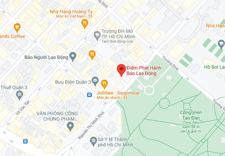 Xem link vị trí tòa nhà Báo Lao Động trên Google Map