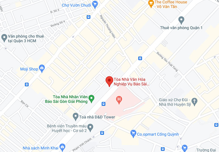 Xem link vị trí Báo Sài Gòn Giải Phóng Building trên Google Map