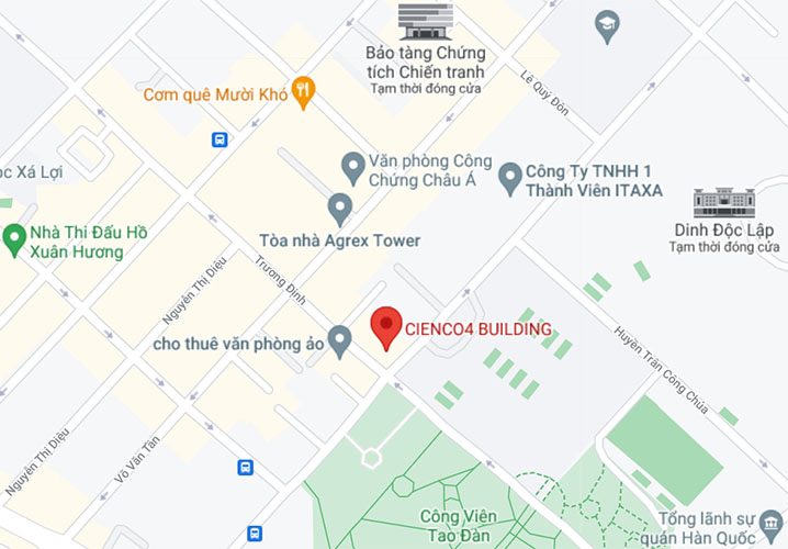 Xem link vị trí tòa nhà Cienco 4 Building trên Google Map