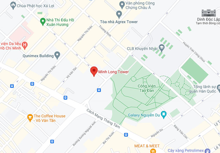 Xem link vị trí tòa nhà Minh Long Tower trên Google Map