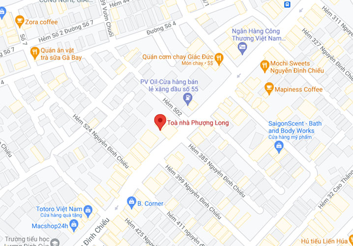 Xem link vị trí tòa nhà Phượng Long Building trên Google Map