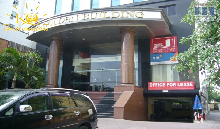 Địa ốc Kim Quang Cho thuê văn phòng quận Bình Thạnh Golden building khuôn viên phía trước