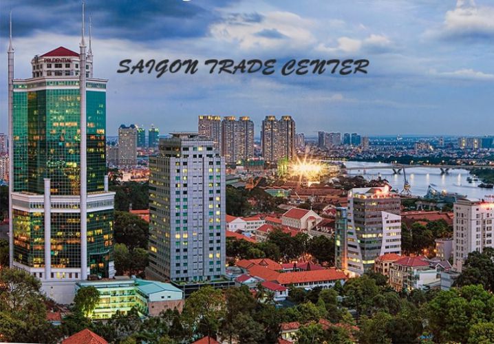 Saigon Trade Center lộng lẫy về đêm