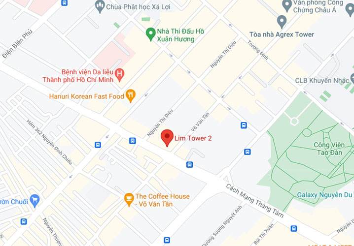 Xem link vị trí Lim Tower 2 quận 3 trên Google Map