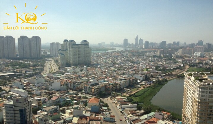 Hình chụp view nhìn ra sông Sài Gòn từ tòa nhà